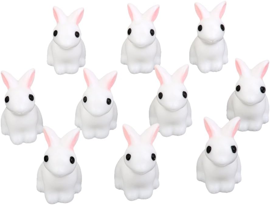 Aveks Miniature Dollhouse 10Pcs Bonsai Craft Garden Landscape DIY Rabbits Decor