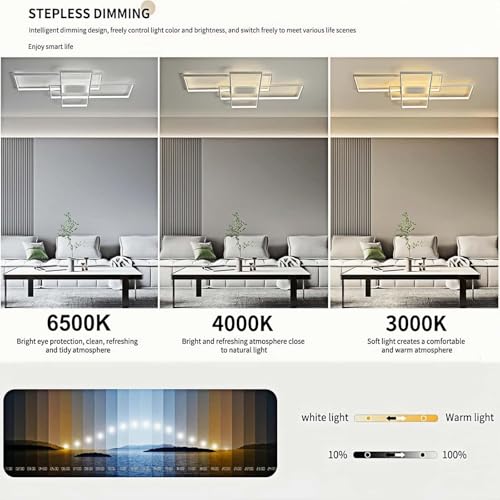 Lumbryzn Modern Dimmable LED Ceiling Light, Living Room and Bedroom Lamp, LED Ceiling Light for Kitchen, Office and Living Room Decorative