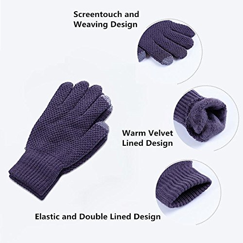 Winter Outdoor Riding Cycling Gloves Soft Thicken Knitted Touch Screen Texting Gloves for Smartphones PC Laptop Tablet Smart Touch-nology in Fingertips From WaitingU