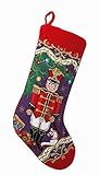 Regal Nutcracker Soldier Brocade Needlepoint Christmas Stocking