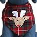 Tail Trends Christmas Dog Bandanas Reindeer Designer Appliques 100% Cotton