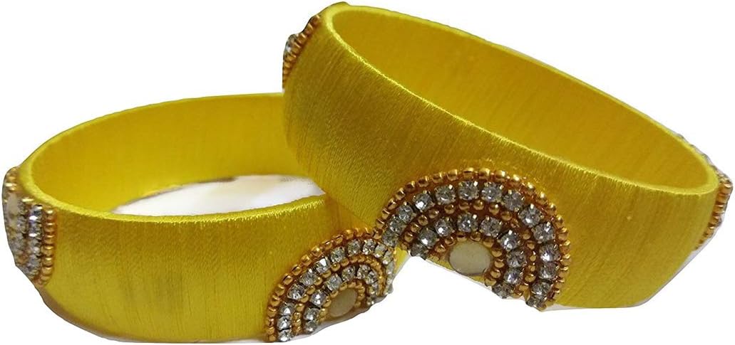 QUVYARTS Silk Thread Bangles Handcrafted for Women or Girls