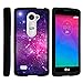 LG Sunset Case, Slim Fit Snap On Cover with Unique, Customized Design for LG Leon C40, H340N, Tribute 2, Power L22C, Destiny L21G, Sunset L33L (T Mobile, Metro PCS, Boost Mobile, Straight Talk, Tracfone) from MINITURTLE | Includes Clear Screen Protector and Stylus Pen - Heavenly Stars