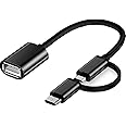 2in1 USB C/Micro to USB OTG Adapter, USB to Android