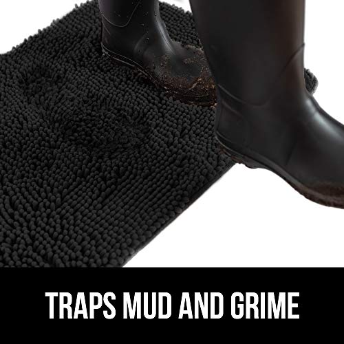 Gorilla Grip Soak Stopper Absorbent Indoor Chenille Doormat, Muddy Dog