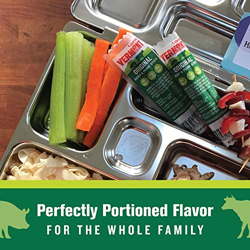 Vermont Smoke & Cure Jerky Sticks, Beef & Pork, Antibiotic Free, Gluten Free, Original, Great Keto Snack, High in Protein, Low Sugar, 0.5oz Stick, 6 Count