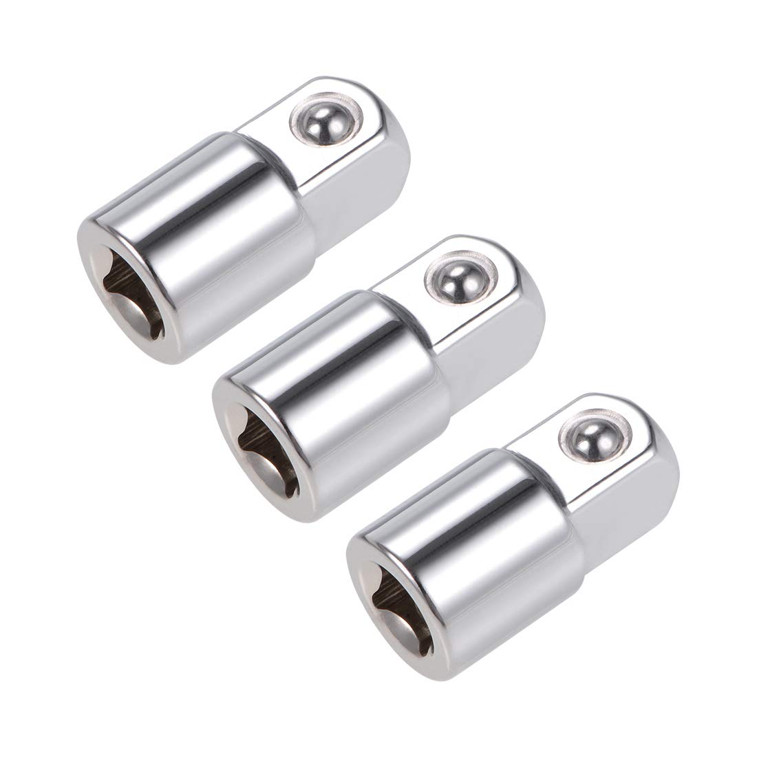 sourcing map 3 Pcs 1/4 Inch Drive (F) x 3/8 Inch (M) Socket Adapter, Female to Male