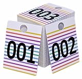 Live Sale Number Tags, LARGE SIZE Reusable Plastic Tag for Clothing and LuLaroe Supplies, Normal and Reverse Mirror Image Hanger Cards, 100 Pack (001 to 100)