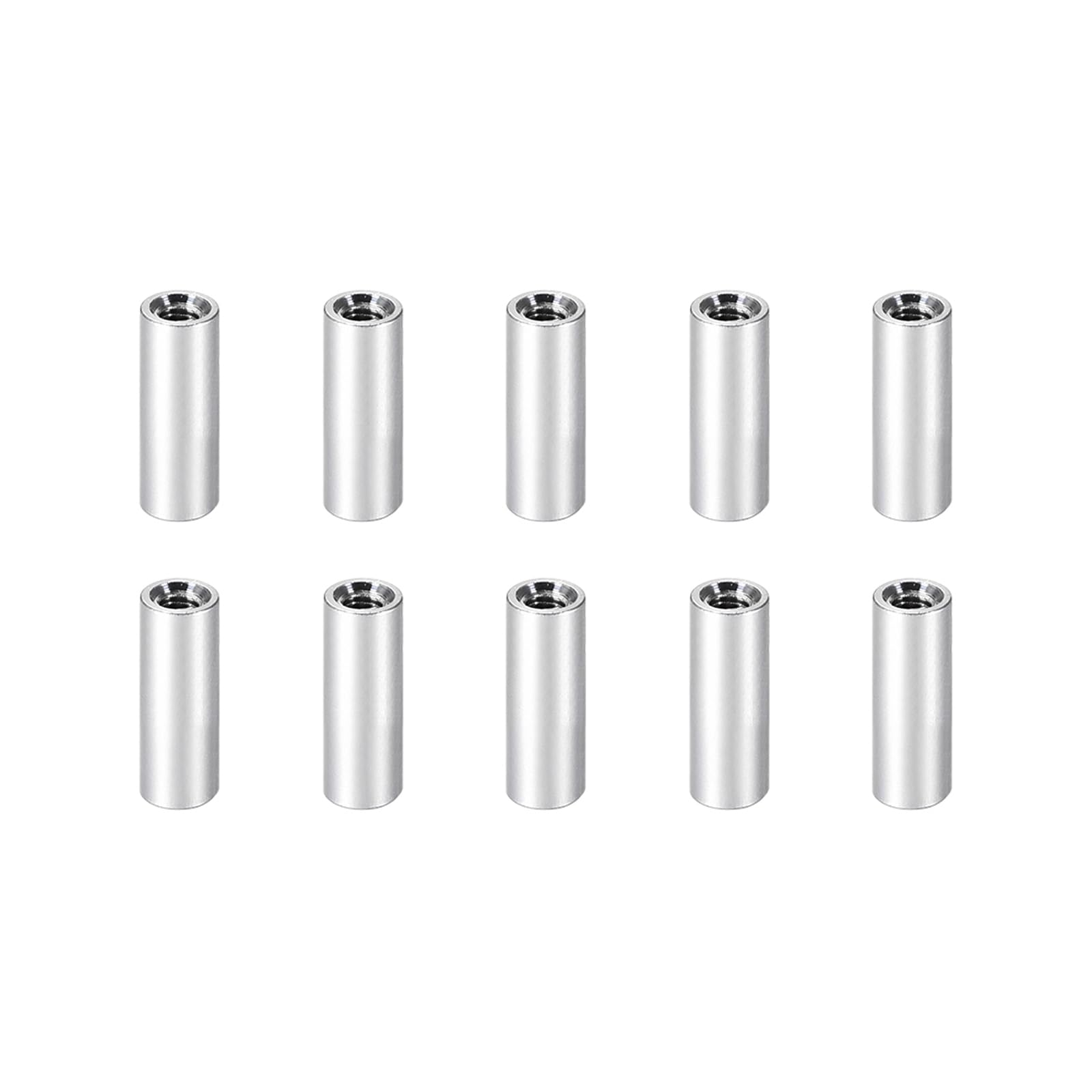YOKIVE 10 Pcs Standoff Spacer, Aluminum Round Straight Spacer | Prevent Joint Deformation, Great for Robot, Drone (Silver, M3, 15mm)