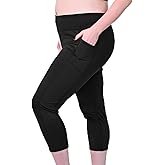 Tavadge Women Workout Yoga Shorts with Side Pockets,Premium Soft Solid Stretch Running Dance Volleyball Biker Gym