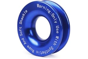 Winch Snatch Recovery Rings 41000lbs Break Strength Rope Retention Pulley for ATV UTV SUV Truck Off-Road Vehicle Trailer Towi