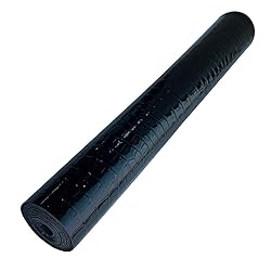 HYANG Black Glossy Embossed Crocodile Texture PU