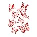 ZTY66 Plastic Flowe and Butterfly Stencils Templates Set for DIY Painting and Crafts, Set of 3 (A)