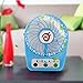 D-FantiX 3-inch Small Portable Fan 4 Speeds Rechargeable USB Desk Fan Personal Fan Mini Handheld Fan Battery Operated / USB Powered for Travel, Home and Office (Blue)
