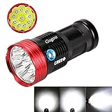 Gugou Waterproof Tactical 3 Mode 17000 Lumen 10x CREE XM-L T6 LED Flashlight