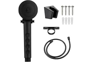 LIBERFLOW RV Shower Head with Hose - Non-Metallic Outdoor RV Shower Kits Replacement with Pause Function for RVs, Fifth Wheels, Motor Homes, Travel Trailers, Campers, Boats (Black)