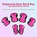 2PM SPORTS Girl's Pink Protective Gear Set - Knee Pads Elbow Pads and Wrist Guards for Kids Rollerblades Skateboarding, Inline Roller Skating, Cycling, Balance Bikes, and Scooters