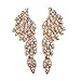 Angel Eagle Wings Rhinestones Studded Dangling Drop Statement Earrings for Women Perfect for Holiday Party - BOX, CARD & ENVELOPE INCLUDED FOR EASY GIFTING (Rose Gold)