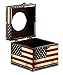 Distressed Retro Patriotic American Flag Toilet Tissue/ Facial Tissue Box Cover Holder with Lockable Hinge