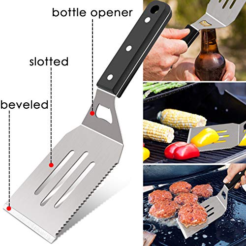 HaSteeL 9Piece Griddle Accessories, Metal Spatula Stainless Steel