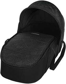Maxi-Cosi Laika bequem gepolsterte und geräumige Softtragetasche, Kinderwagenaufsatz ab Geburt verwendbar, nomad black