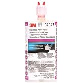 3M Super Fast Plastic Repair, 04247, 200 mL/6.75 fl oz Cartridge, Tranlucent