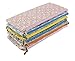 Blue Panda Cute Floral Zipper Pencil Makeup Pouch Bags, 9 x 4 Inches