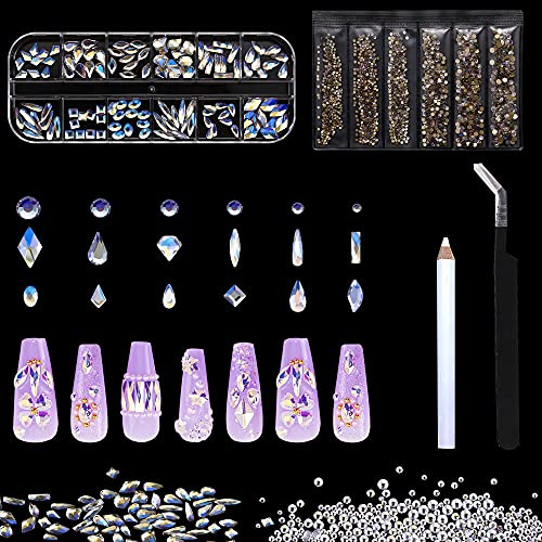 1848 pcs AB Crystal Nail Art Set 1728pcs