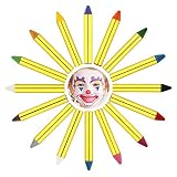 Betheaces Face Paint Crayons 16 Colors Body Crayon Painting Sticks Kits Safe Non-Toxic Washable Makeup for Parties,Christmas,Halloween,Cosplay,Birthday & Festivals for Boys Girls