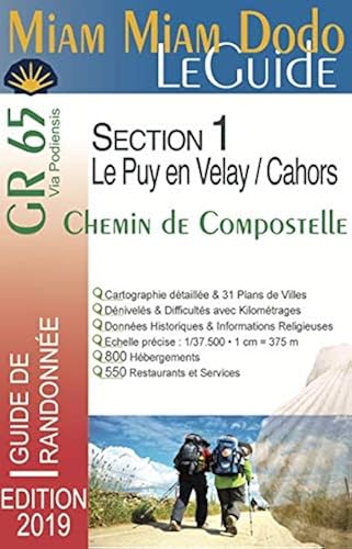 Download Miam-Miam-Dodo GR65 section 1 édition 2019 (Puy-en-Velay à Cahors) PDF