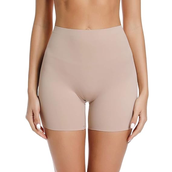 Woweny Nahtlos Unterhosen mit Bein Damen Mittler Hohe Taille Boxershort Miederhosen Panties Frauen Miederslips Bauchweg Unter