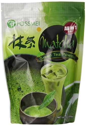 Possmei Bubble Tea Mix Instant Powder, Green Tea, 2.2 Pound