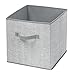 mDesign Large Soft Fabric Closet, Home Storage Organizer Cube Bin Box - Front Handle - Storage for Closet, Bedroom, Furniture Shelving Units - Textured Print, 12.75
