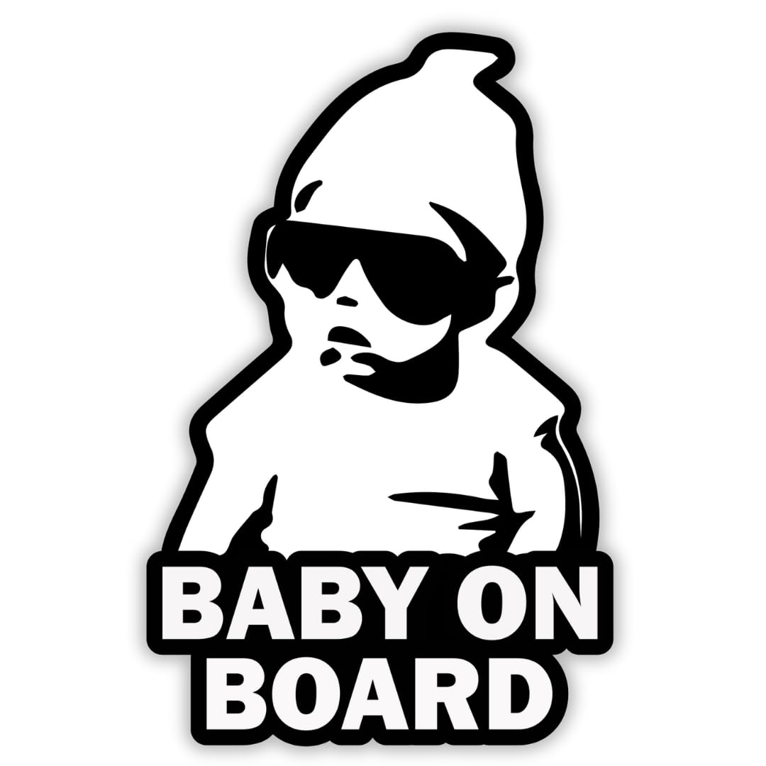 Baby on Board Sticker for Cars Funny Cute Safety Caution Decal Sign for Car Window and Bumper No Need for Magnet or Suction Cup - Carlos from The Hangover