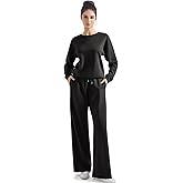 SUUKSESS Women Modal Fall 2 piece outfits Oversized Sweatshirt Wide Leg Pants