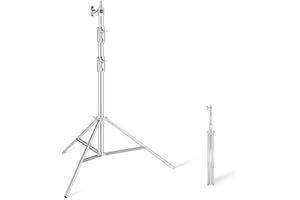Stainless Steel Light Stand 110in/2.8m Heavy Duty Light Stand for Studio Softbox, Monolight and Other Photographic Equipment