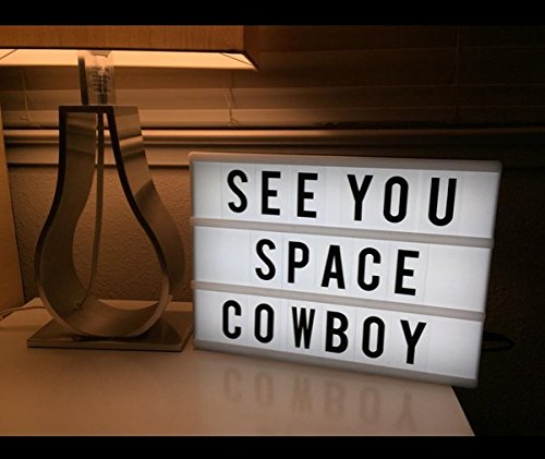 Light Up Cinema Light Box A4 Aize with 96 Letters LED Light DIY Message Box Battery/USB Powered (Light box with 96 Symbols)