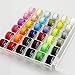 Homder 36 PCS Bobbins and Sewing Thread with Case and 10 Pcs Multicolor Wonder Clips(Assorted Colors Machine Thread)