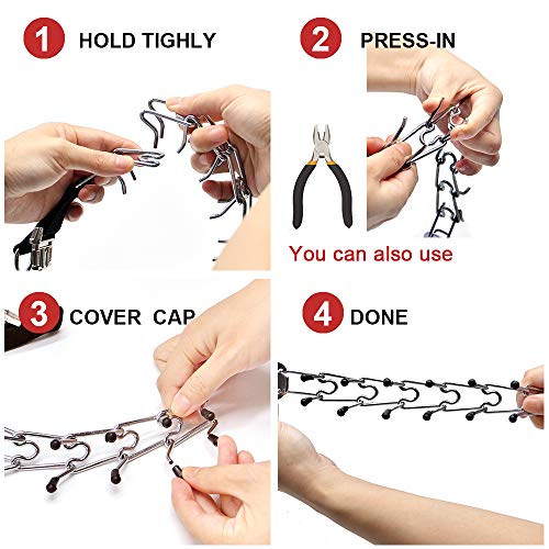 Wellbro Pit Bull German Shepherd Training Metal Gear Prong Pets Collar, with Quick Release Snap Buckle and Rubber Tips, Easy-On Plated Adjustable Training Dog Collar, 24" (Type 1) - Thumbnail 6
