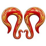 BodyJ4You Glass Hanger Tapers Kit 2 Pieces Lava Plugs 2G-14mm