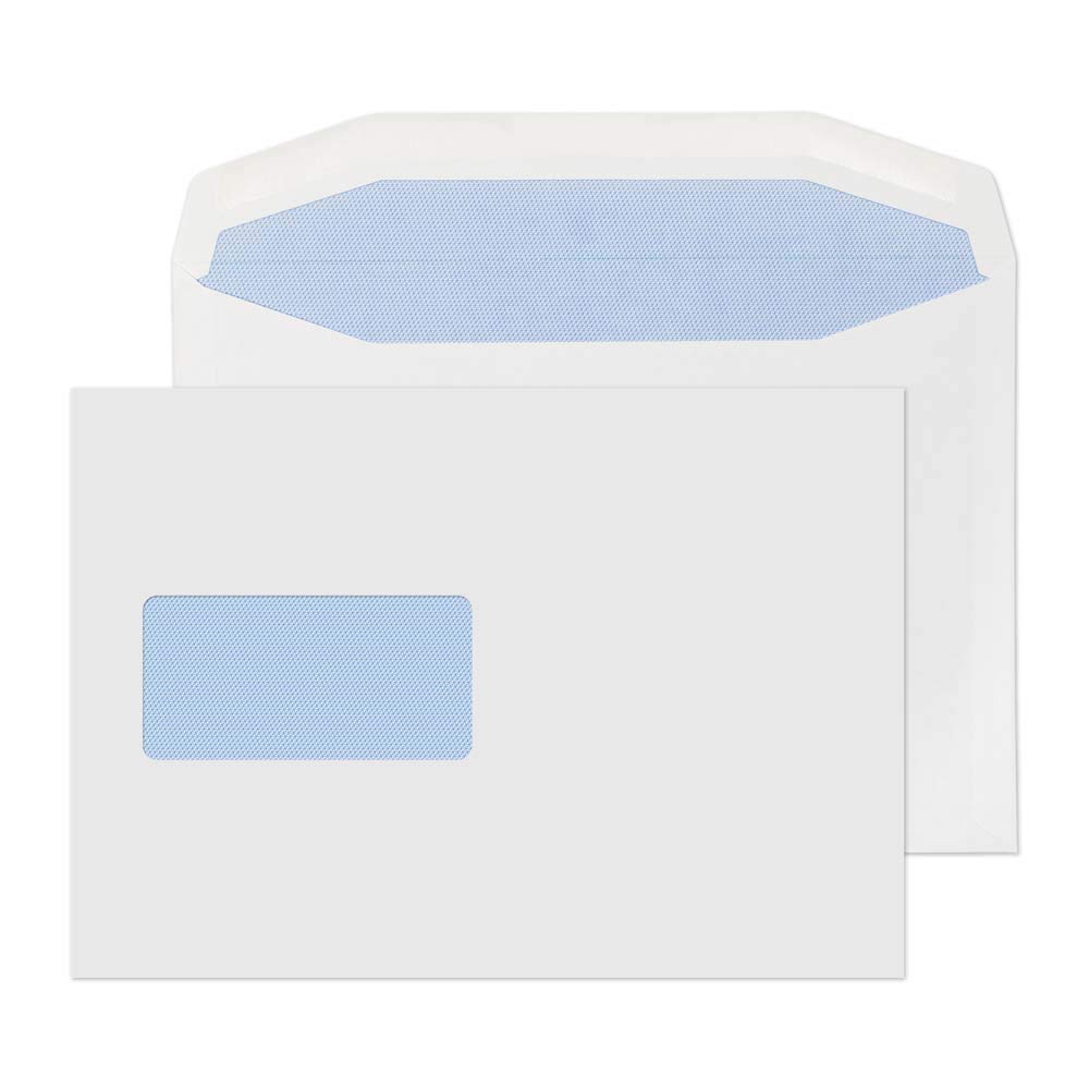 Blake Purely Everyday C5 162 x 229 mm 100 gsm Mailer Gummed Window Envelopes (7708) White - Pack of 500
