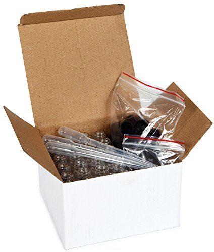 Vivaplex, 24, Clear, 10 ml Glass Roll-on Bottles with Stainless Steel Roller Balls. 3 - 3 ml Droppers included