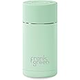 frank green - Ceramic Reusable Cup - Travel Coffee Mug, Stainless Steel Coffee Cup, Insulated Tumbler - Push Button Lid - 12oz - Mint Gelato