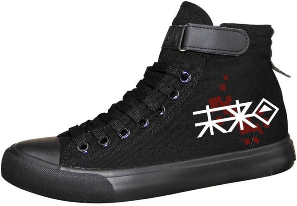 Cosstars Danganronpa Trigger Happy Havoc Anime Unisex High-Top Canvas Shoes Lace-up Pump Trainers Fashion Sneakers Flats Plimsolls