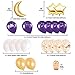 Ramadan Kareem Happy Ramadan Balloons; Eid Moon Star Balloons, Purple Ramadan Balloon Bouquet Kit for welcoming Ramadan
