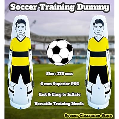 Buy Yellow Soccer Inflatable Dummy Sid Goalkeeper Defender Training Football Practice Tumbler Mannequin Shield Dummies For Free Kicks Dribbling Wall Passing Drills Online In Japan B01fvf9c