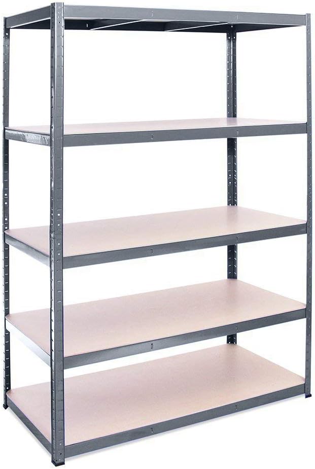 Rhino Racking 0057 Heavy Duty Stand-Alone 5 Tier Industrial Shelving Rack, Single Pack, 180 x 120 x 60 cm, 5 Year Warranty