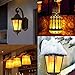 LED Flame Light Bulbs, 4 Modes LED Flame Effect Light Bulbs for Christmas Decorations Outdoor, 2Pcs E26 Base Flicker Fire Flame Bulbs, Led Christmas Lights for Lantern, Porch, Torches,(Black)