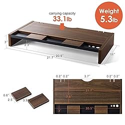 SANWA Stable Desk Monitor Stand Riser with Metal