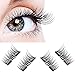 【Upgrade】Long Dual Magnetic False Eyelashes -Ultra Thin 3D Fiber Reusable magnetic eyelashes (6 Pcs)